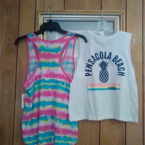 2#Pensacola Beach Florida and multicolor Tank Tops